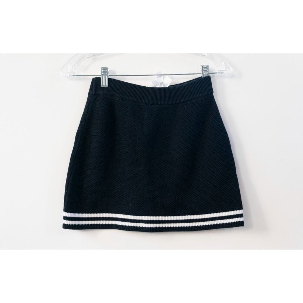 ALO Yoga Tennis Club Sweater Knit Skirt Skort in Black/Ivory Size XXS - Picture 7 of 7